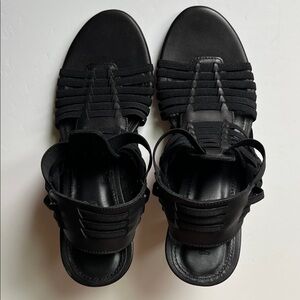 Women’s Kenzo Black Strappy Gladiator Shoes - 35